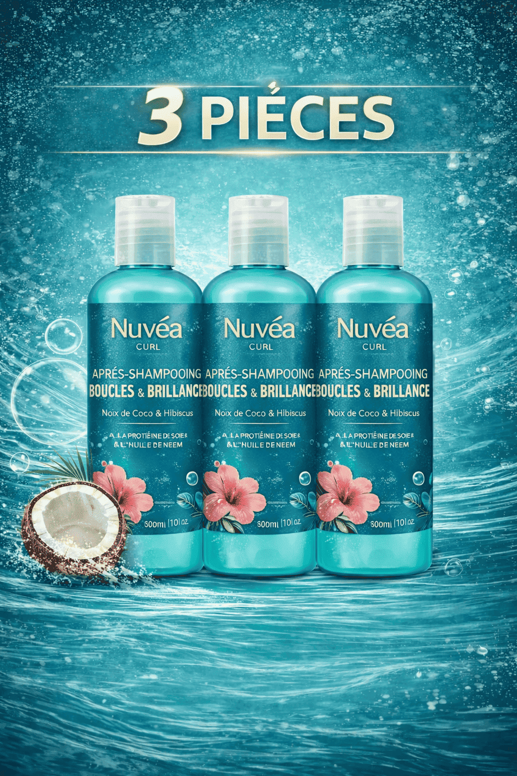 Coffret Cheveux Bouclés Coco & Hibiscus Shampoing + Après-Shampoing Hydratation Intense
