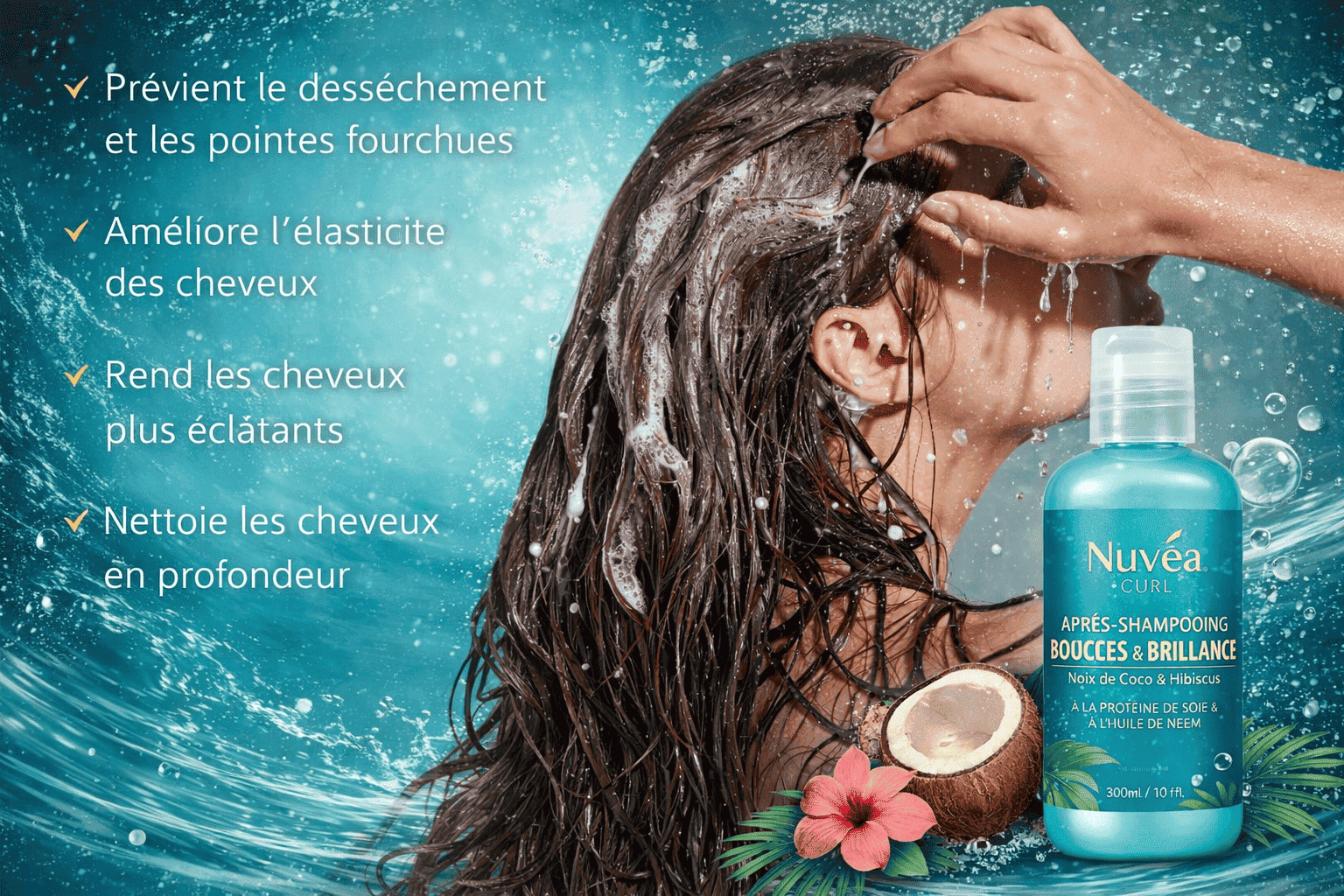 Coffret Cheveux Bouclés Coco & Hibiscus Shampoing + Après-Shampoing Hydratation Intense