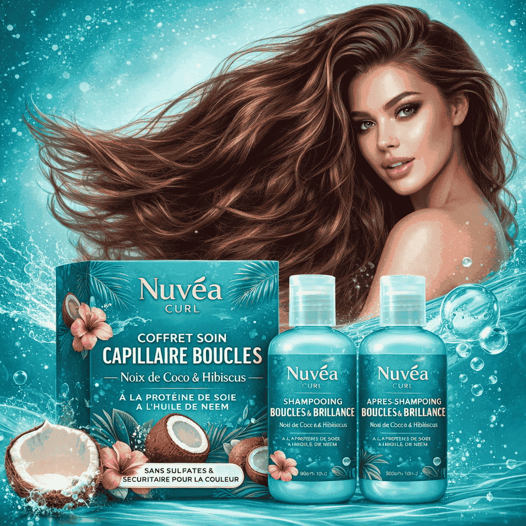 Coffret Cheveux Bouclés Coco & Hibiscus Shampoing + Après-Shampoing Hydratation Intense