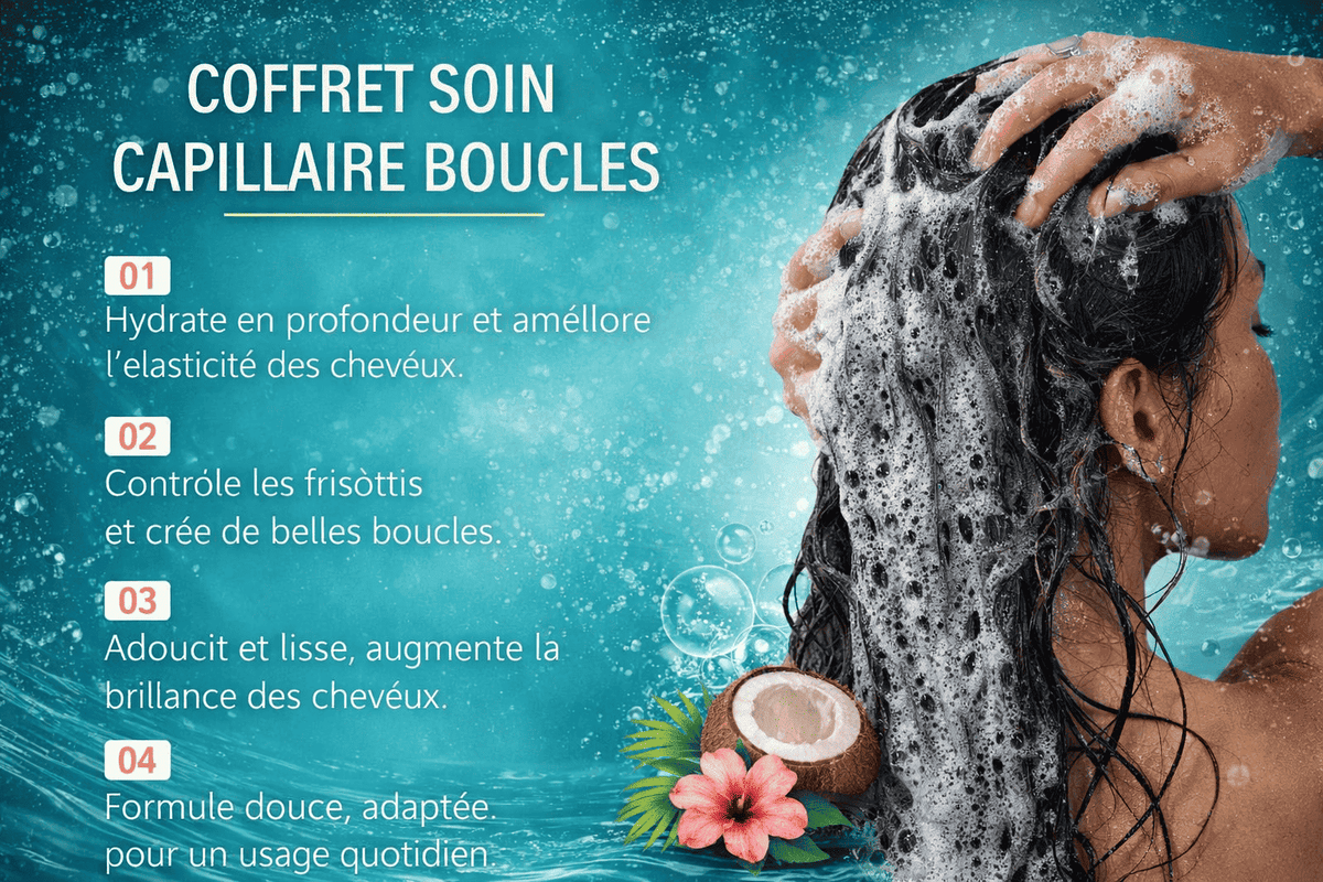 Coffret Cheveux Bouclés Coco & Hibiscus Shampoing + Après-Shampoing Hydratation Intense